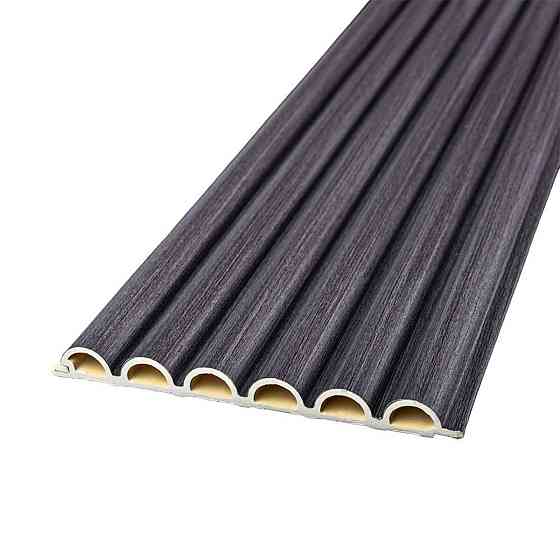 Рейка декоративна WPC кругла стінова 3000х152х15мм Графіт SW-00001873 Київ