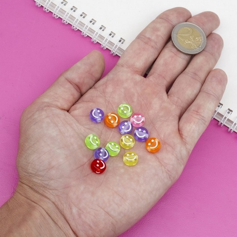 Декоративні намистинки для творчості Смайлики Будинок Бусин УТ100028626 в упаковці 70 шт Вінниця - фото 5