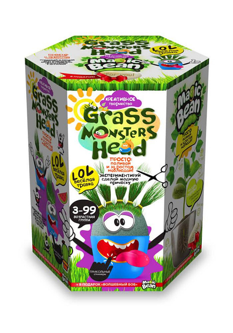 Набір креативної творчості "GRASS MONSTERS HEAD" укр. (8), шт Київ - фото 1