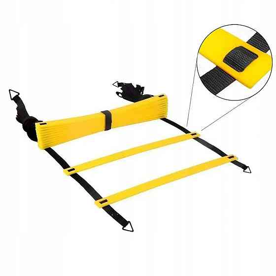 Координаційні сходи для тренування швидкості Power System PS-4087 Agility Speed Ladder Black/Yellow Каменское