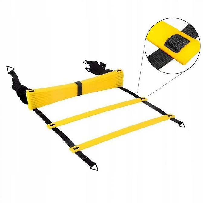 Координаційні сходи для тренування швидкості Power System PS-4087 Agility Speed Ladder Black/Yellow Каменское - изображение 4