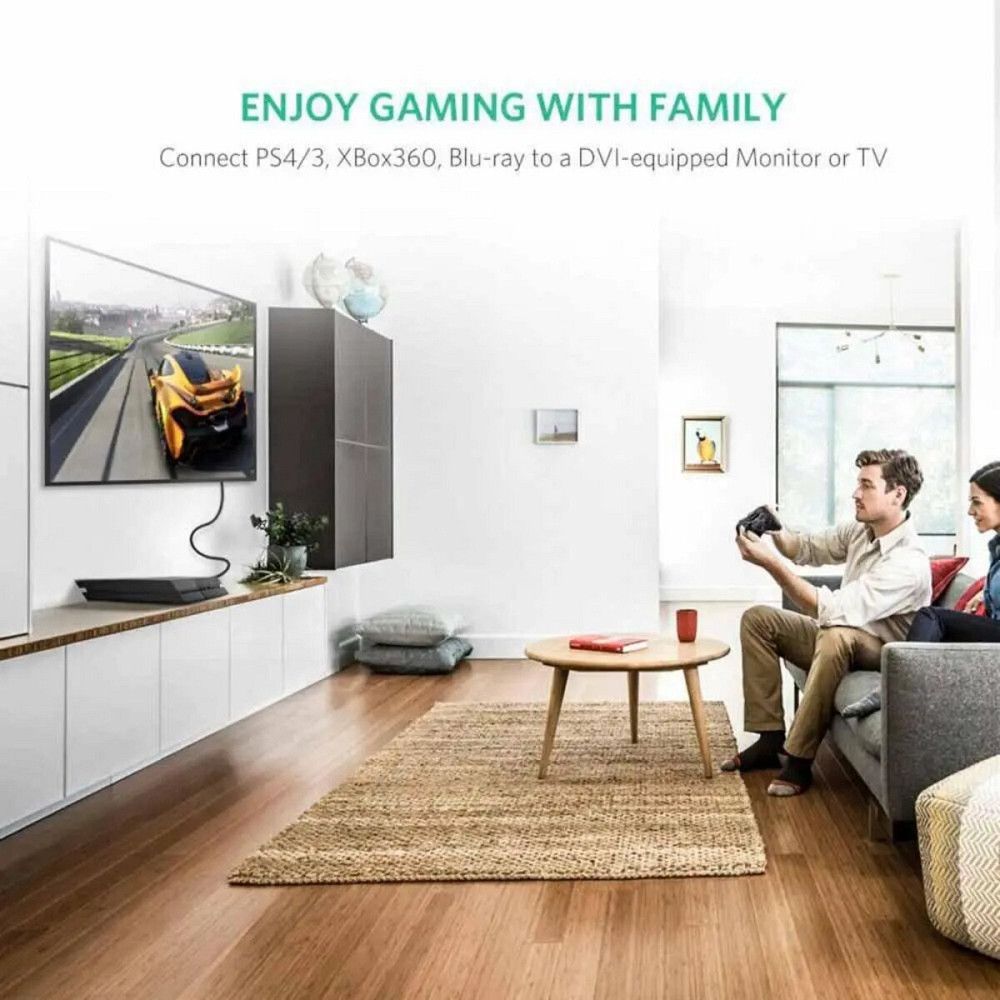 Кабель UGREEN HD106 HDMI to DVI Cable 1m (Black)(UGR-30116) (UGR-30116) Київ - фото 2