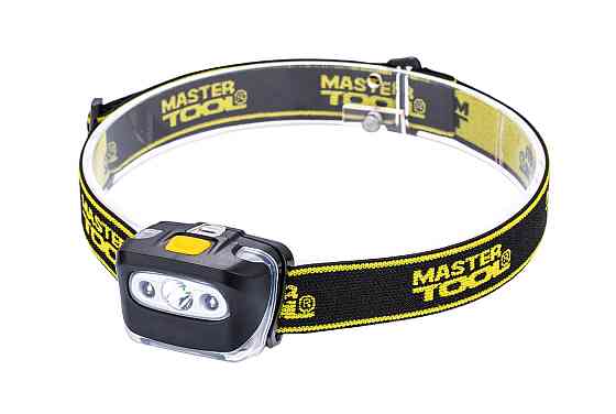 Ліхтар налобний MASTERTOOL 4 режими 55х35х40 мм CREE XT-E WHITE LED+2xRED LED 3xAAA ABS 94-0813 Рівне
