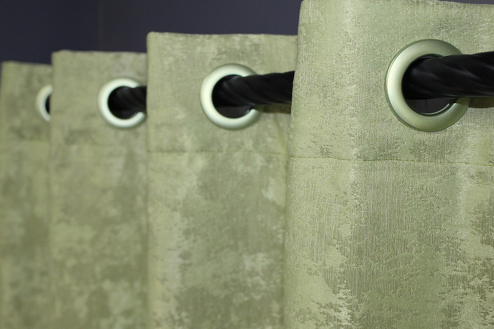 Комплект штор на люверсах VR-Textil Жакард Sultan YL № 1367ш Світло-оливковий 150х250 см 2 шт (37-0055) Київ - фото 8