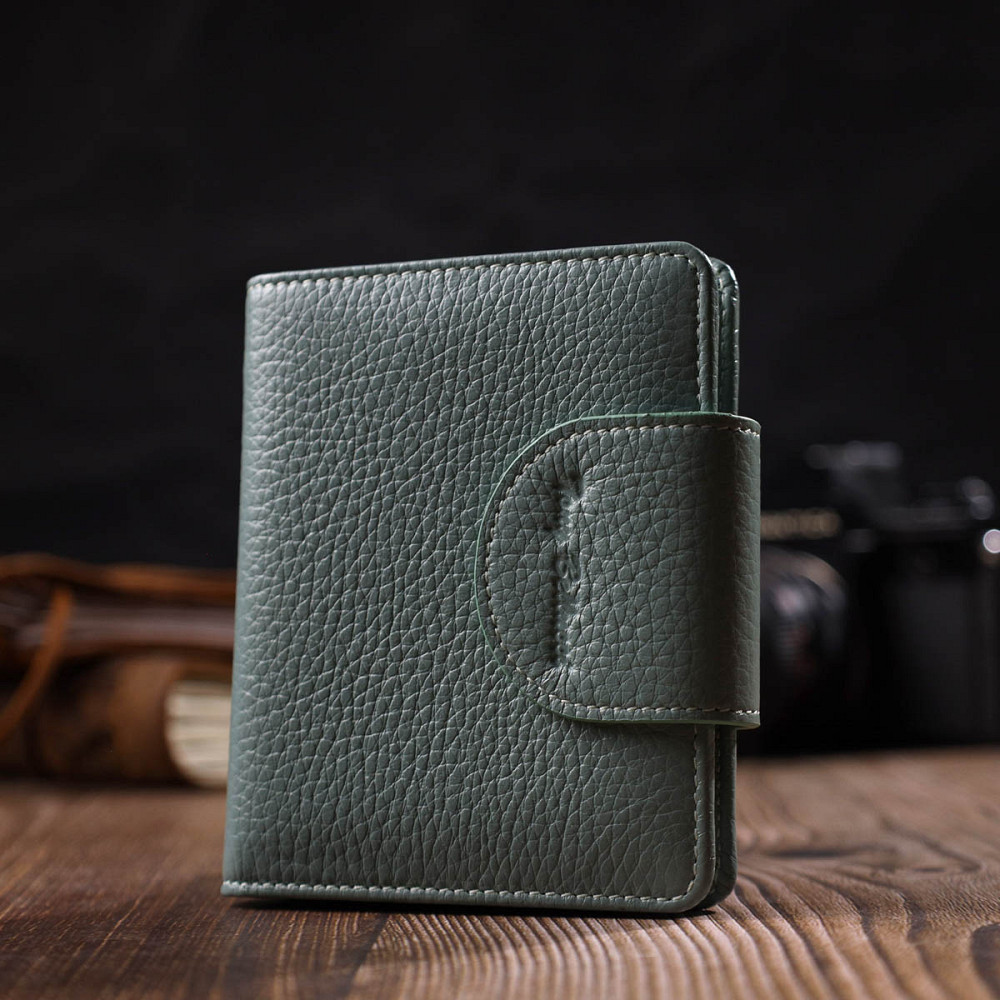 Стильный женский кошелек из натуральной кожи Tony Bellucci 21986 Серо-зеленый Киев - изображение 9