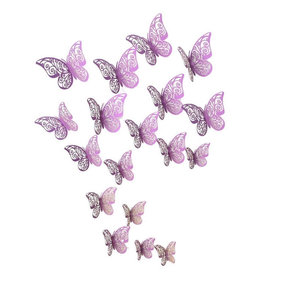 Интерьерные бабочки на стену 12 штук сиреневый Киев - изображение 3