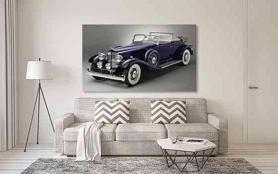 Картина холст в гостиную / спальню  Ретро Автомобіль  MLP_132 60x100 см Киев