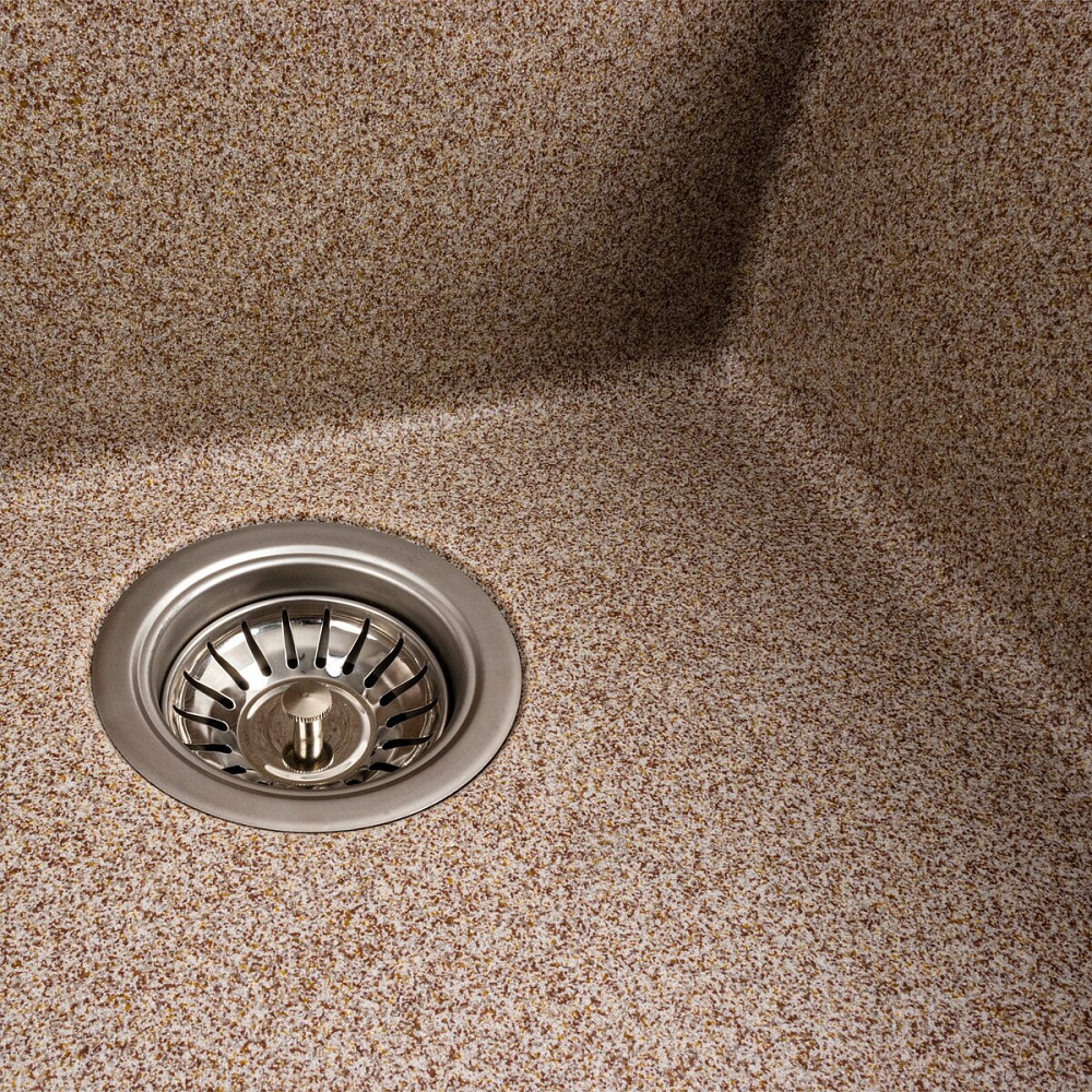 Гранітна мийка для кухні Platinum 4040 RUBA матова карамель Коломия - фото 5