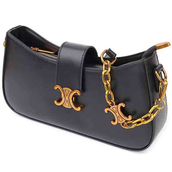 Жіноча елегантна сумка з екошкіри Vintage sale_15149 Чорний Київ