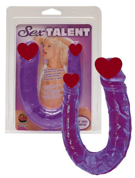 Фалоімітатор подвійний SEX TALENT (фіолет.) Sex Aura Київ - фото 1
