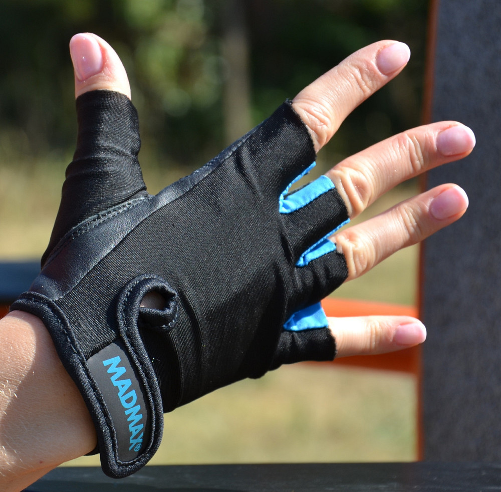 Рукавички для фітнесу MadMax MFG-251 Rainbow Turquoise S Каменское - изображение 10