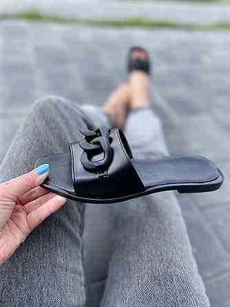 Garti Шльопанці жіночі GARTI 4044 чорні (літо, шкіра натуральна) (5123) Коломия