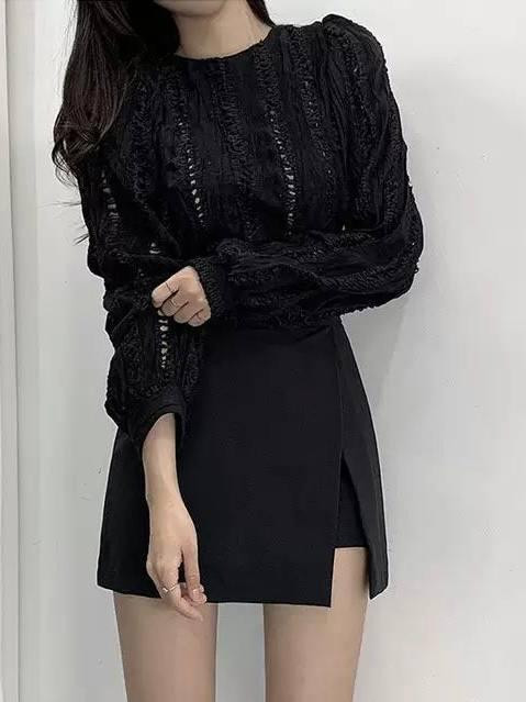 Базовая женская юбка-шорты костюмка люкс Черный, 44/46 Одесса - изображение 3