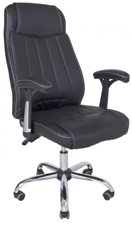 Офісне Крісло Керівника Richman Fabio Хром М2 AnyFix Чорний Київ