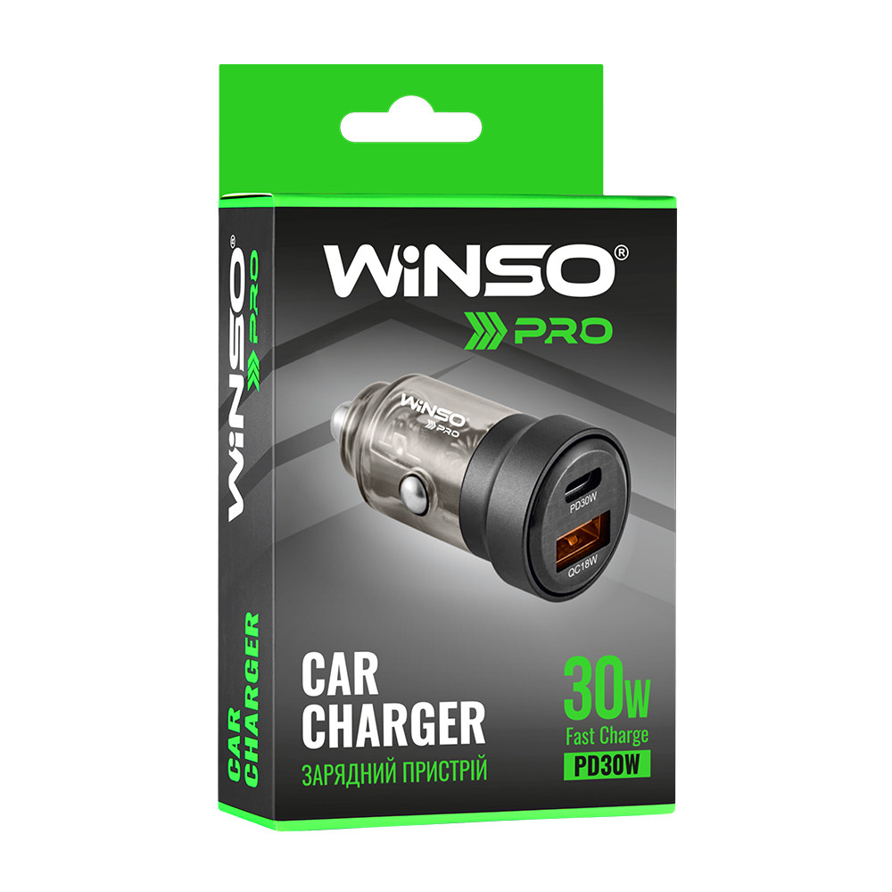 Автомобильное зарядное устройство Winso Pro 30W 1xUSB-C+1xUSB-A Львов - изображение 2