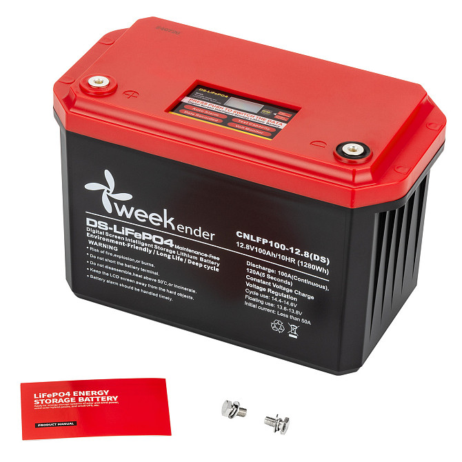 Литий ферумный аккумулятор с дисплеем Weekender IP66 100-12.8(DS) Днепр - изображение 2