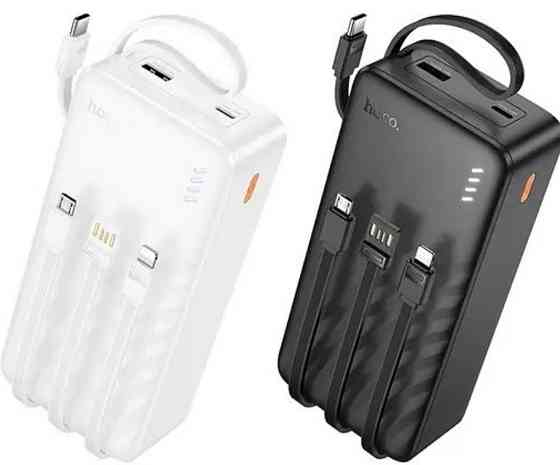 Павербанк 30000mAh со встроенными кабелями HOCO J146B является ОПТ, дропшипинг Киев