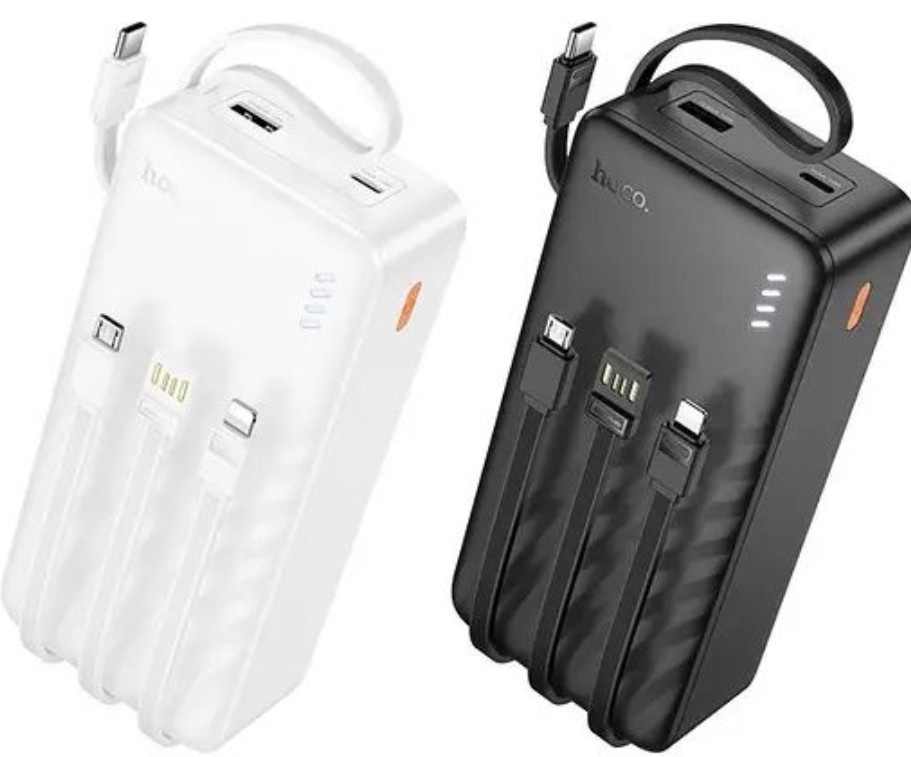 Павербанк 30000mAh з вбудованими кабелями HOCO J146B є ОПТ, дропшипінг Київ - фото 3