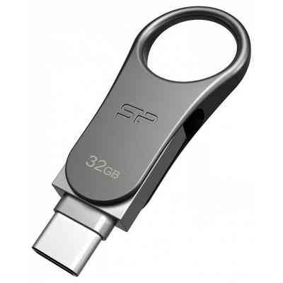 USB флеш накопитель Silicon Power 32GB Mobile C80 Silver USB 3.2 (SP032GBUC3C80V1S) Винница