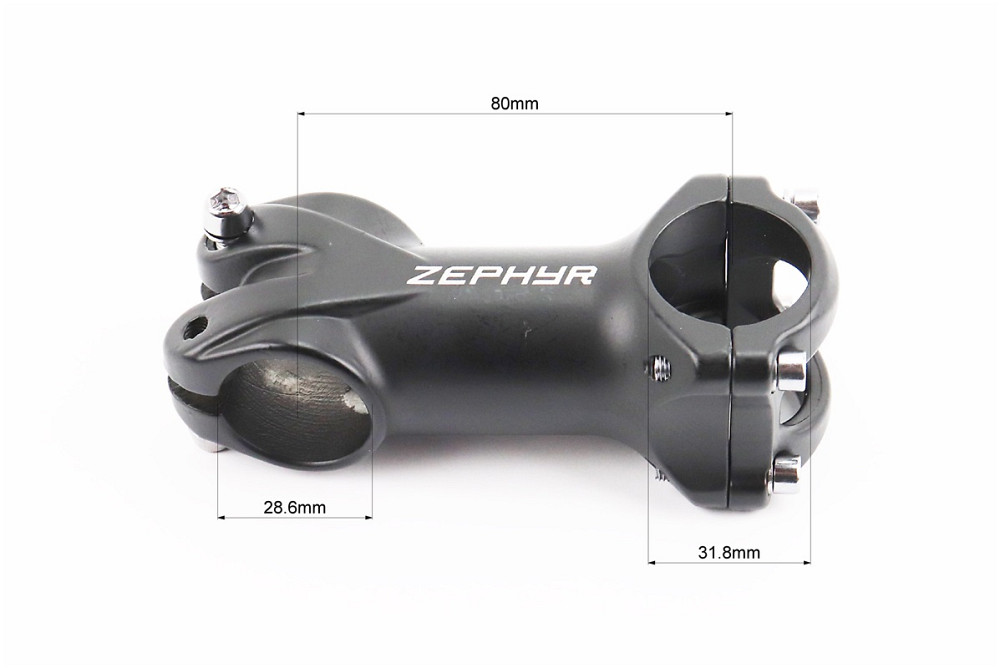 Винос керма MTB 28,6x31,8х80мм, алюмінієвий, чорний JHS-306 Київ - фото 2