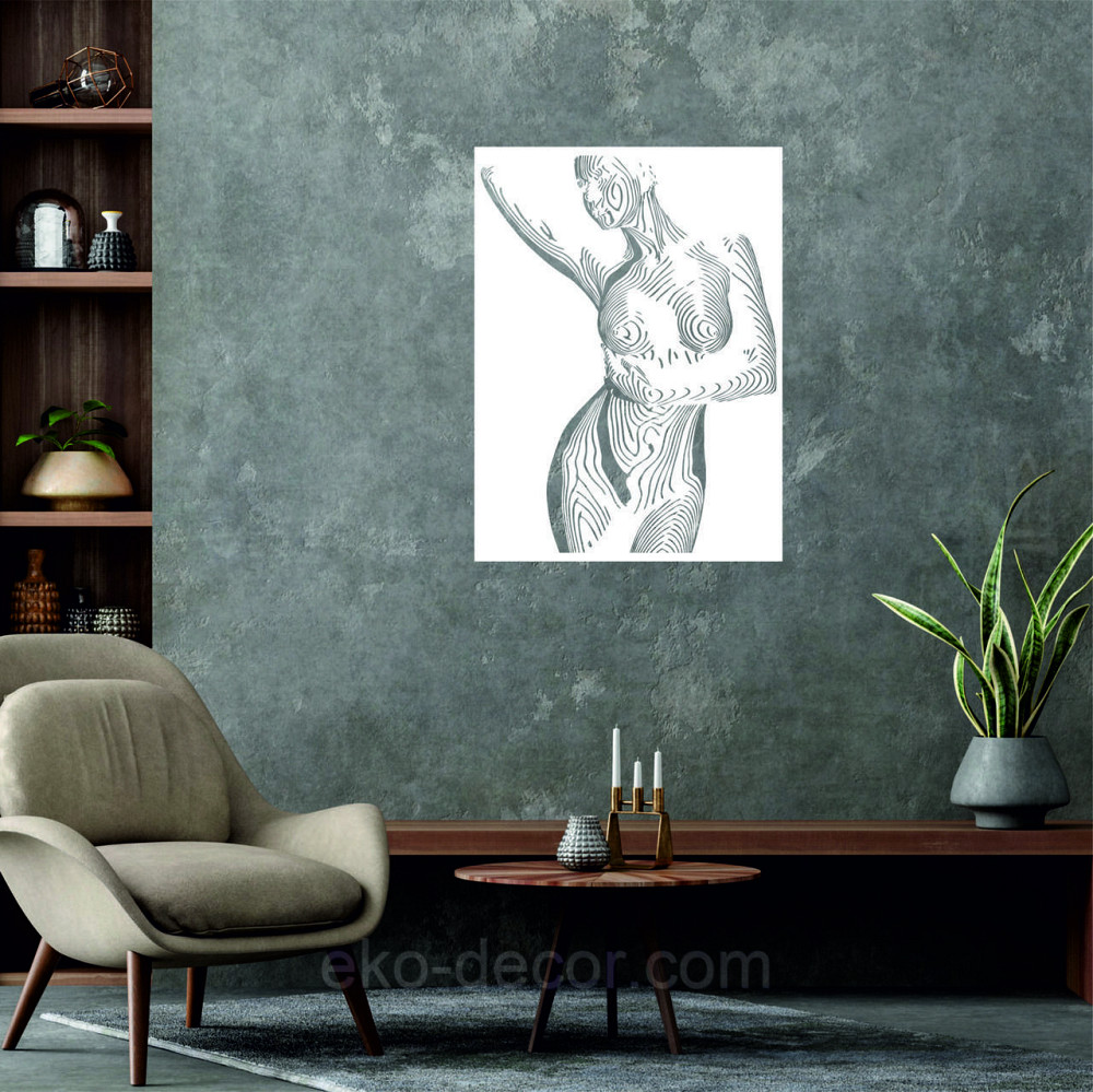 Декоративное настенное Панно «Женское тело», Декор на стену 90*66 см, Белый Киев - изображение 7