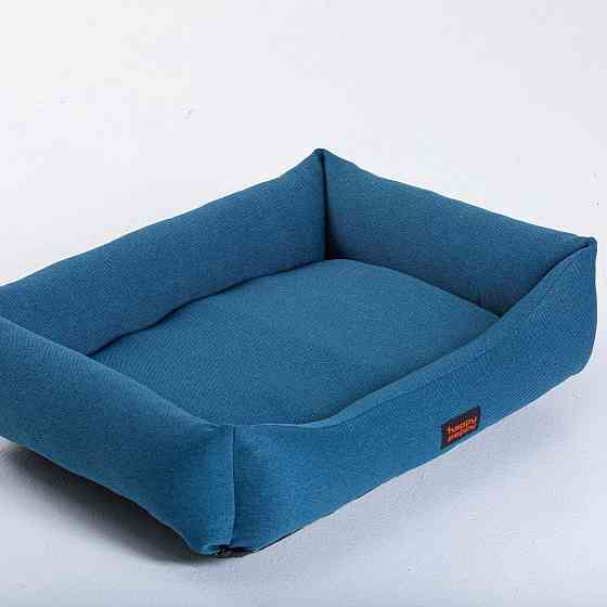 Лежак для собак и котов Happy Peppy (Хэппи Пеппи) Sofa Рогожка 70х110, Синий Запорожье