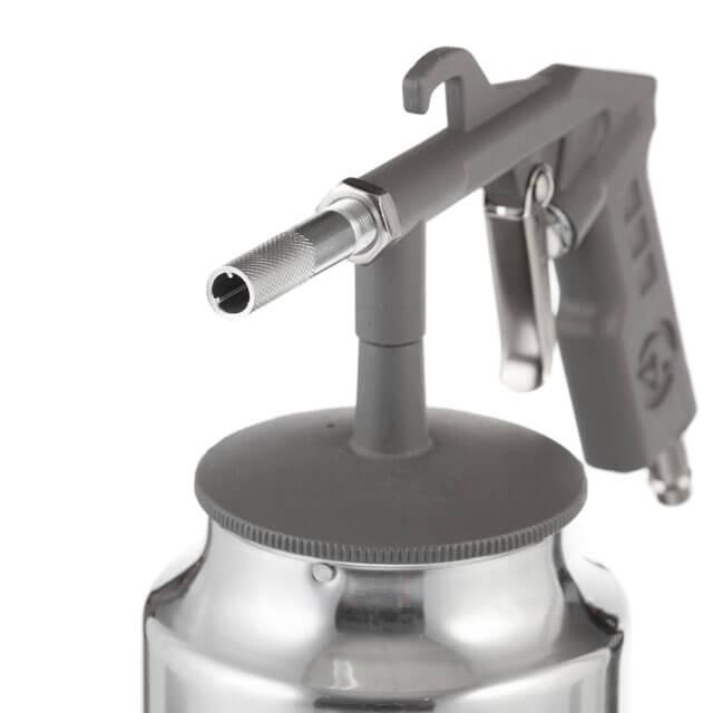 Пістолет піскострумінний, пневматичний, форсунка: 6 мм, нижня подача піску, металевий бачок 1000 мл, 8 атм INTERTOOL PT-0705 Київ - фото 12