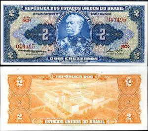 Brazil Бразилія - 2 Cruzeiros 1958 P. 151b UNC Полтава - фото 1