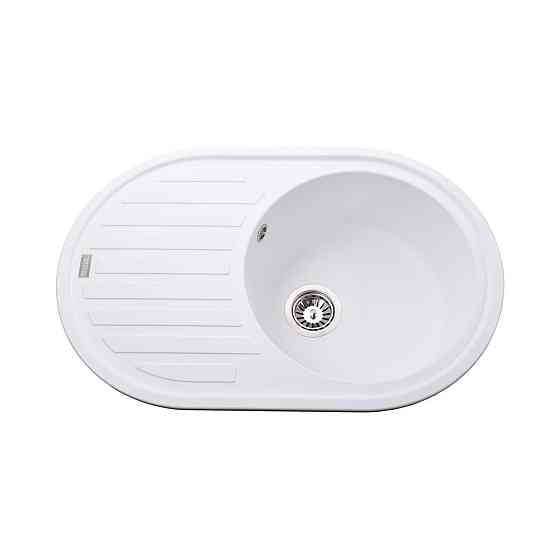 Гранітна мийка Globus Lux OHARA білий 770х500 мм-А0007 Київ