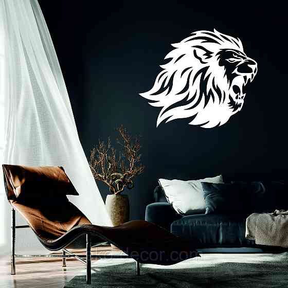 Настенный декор Панно  «Лев»  Декор на стену 110*90 см, Белый Киев