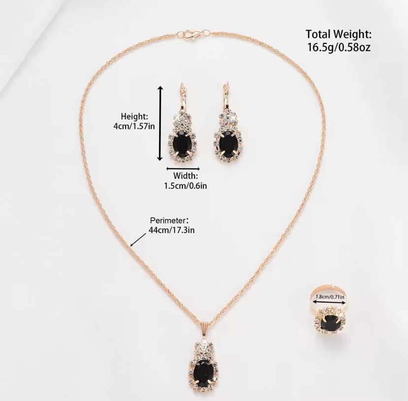 Подарочный набор для женщин наручные часы кольцо ожерелье и серьги без подарочной коробки зеленый Киев - изображение 3