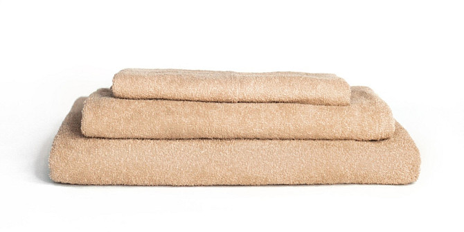 Полотенце однотонное Ideal Textile 70х140 см 400 г/м2 (56860923) Бежевий Черновцы - изображение 3