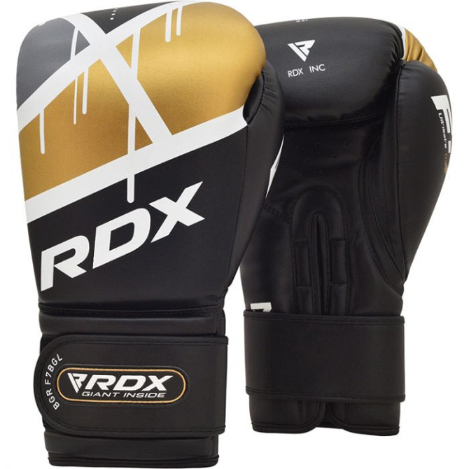 Боксерські рукавички RDX Rex Leather Black 14 ун. Каменское - изображение 1