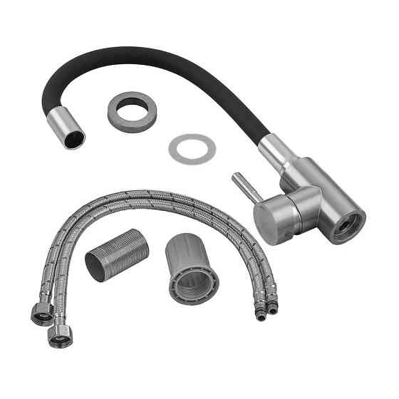 Кухонний змішувач Armata SUS-011 Refl.Black з чорним силіконовим виливом (CH6480) Харків