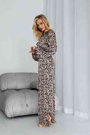 Женский шелковый костюм Бежевый M Харьков