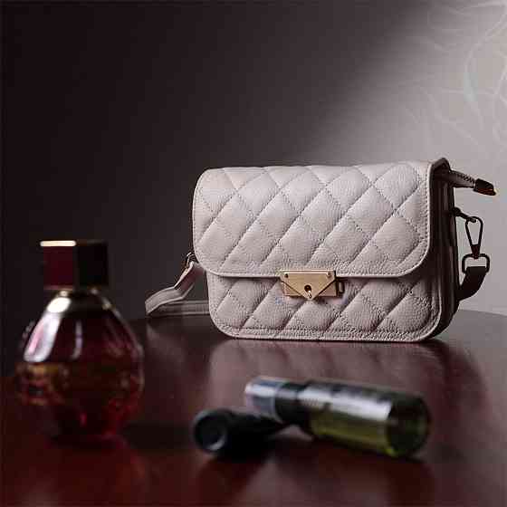 Витончена сумка жіноча з оригінальною клямкою з натуральної шкіри Vintage 22672 Біла Київ