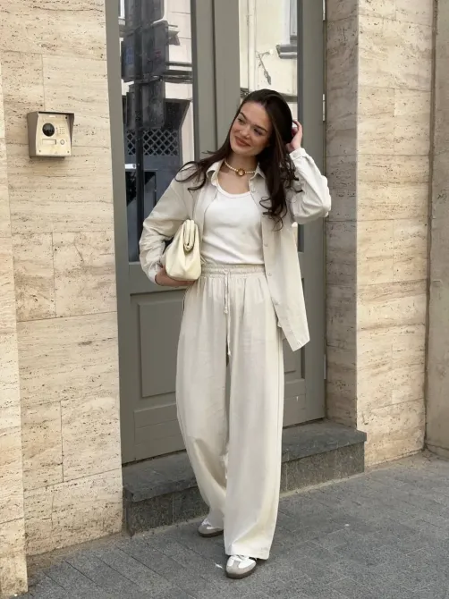 Стильный женский костюм изо льна - удобный комплект на теплое время года. Одесса - изображение 12