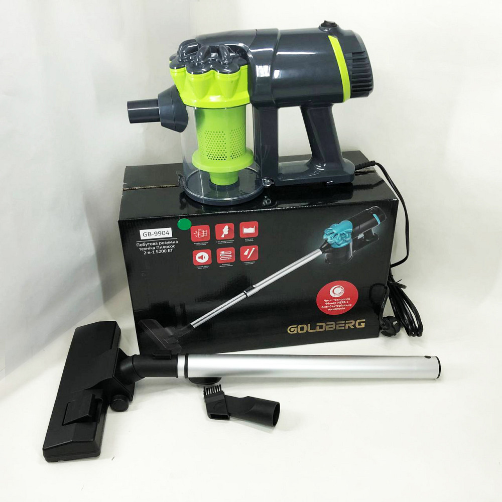 Вертикальный вакуумный пылесос GOLDBERG GB-9904 5200 Вт, Вертикальный пылесос для паркета TX-32 Львов - изображение 6