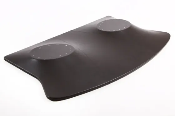 Полка багажника Славута АвтоКомфорт под колонки кожзам черный Винница