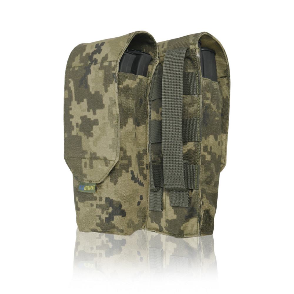 Тактичний підсумок під 2 магазина KIBORG GU Double Mag Pouch Pixel. Підсумок для магазинів піксель Київ - фото 1