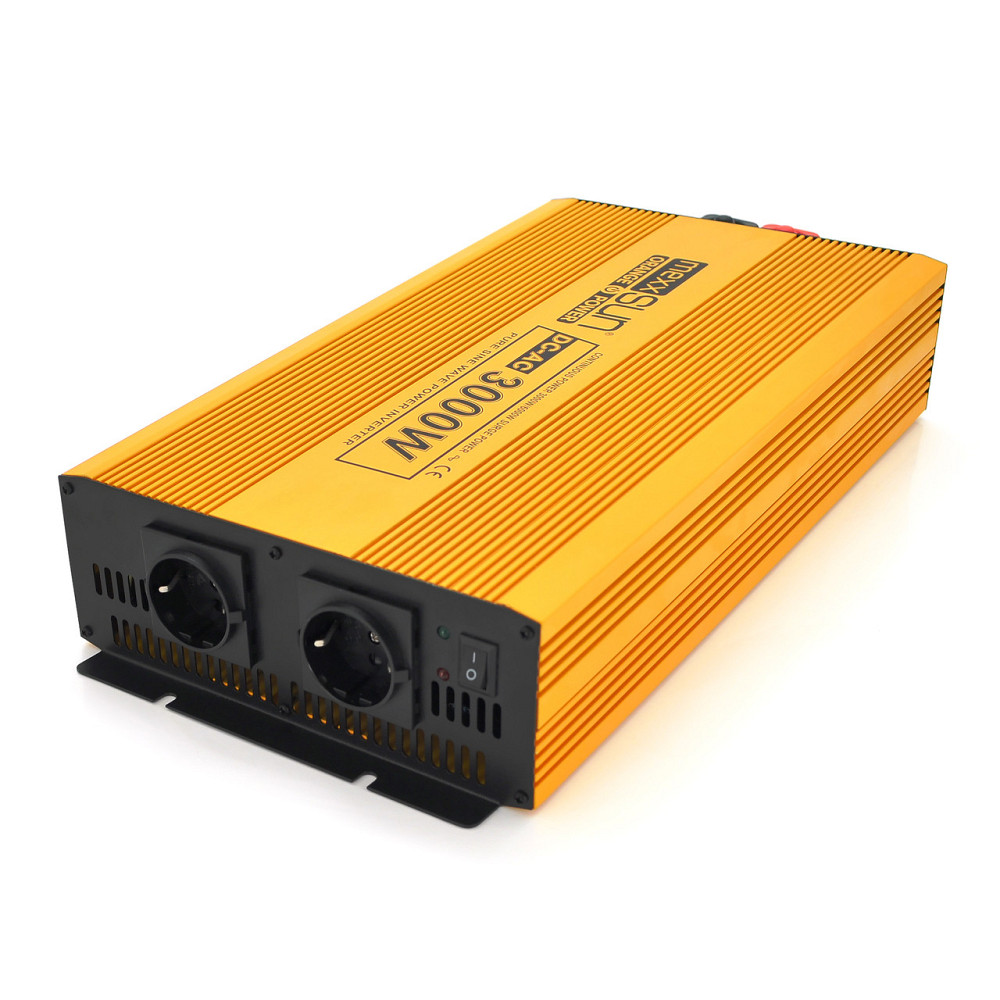 Инвертор напряжения Mexxsun MXSPSW-3000, 12V/220V, 3000W с правильной синусоидой, 2 Shuko, клеммные провода, Q2 Киев - изображение 1