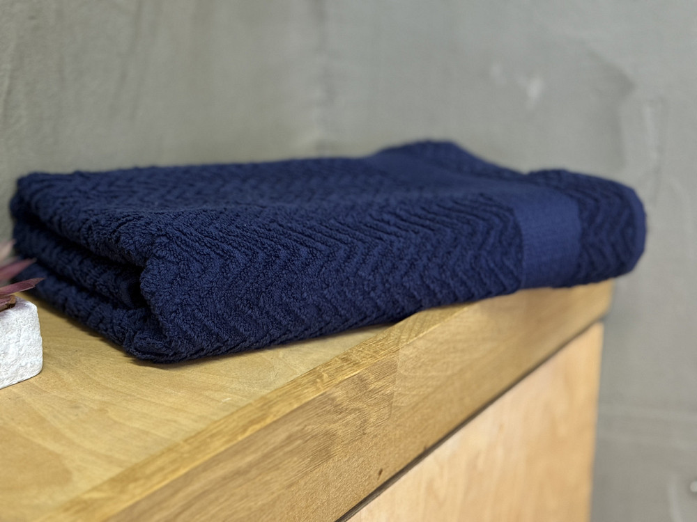 Ecotton Рушник Ecotton 70х130 см махровий темно-синього кольору Dark Blue Коломия - фото 1