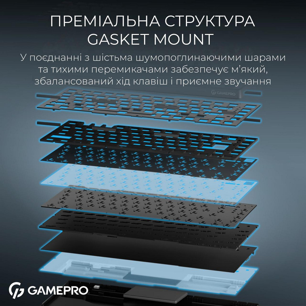 Клавіатура бездротова GamePro Asgard Yord Keychron Super Red Switch Black (MK266BK) ( 12615 ) Харків - фото 19