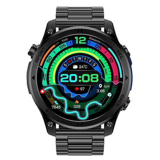 Умные смарт часы Smart Optimus GPS Steel с компасом (2 ремешка) Винница