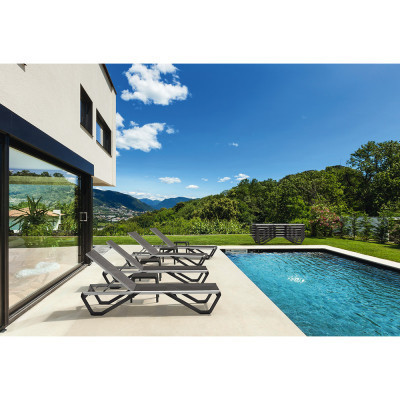 Стіл садовий PAPATYA до шезлонга Wave антрацитовий (4344) Вінниця - фото 2