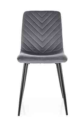 Стілець DAREN VELVET чорний каркас/сірий BL.14 Киев