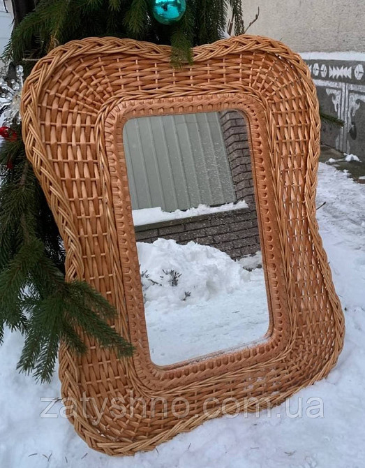 Зеркало плетеное квадратное в прихожую Киев - изображение 4