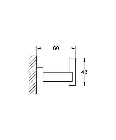Гачок для халату Grohe Essentials Cube New (40511001) Київ
