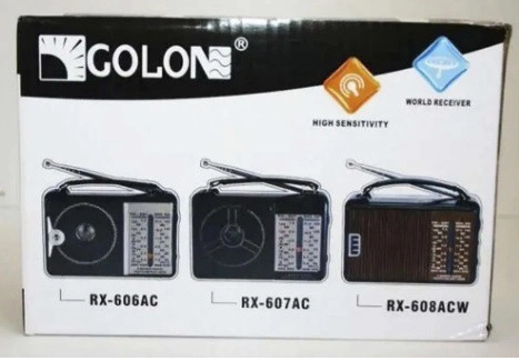 Радіоприймач GOLON RX 607 портативна колонка з FM USB SD підтримкою MP3 та потужним динаміком модель Одеса - фото 3