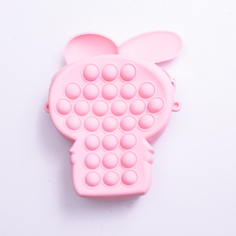 Дитяча силіконова сумочка-гаманець з поп-іт 15*10*3 см Рожевий HP-55-8P Коломыя - изображение 3